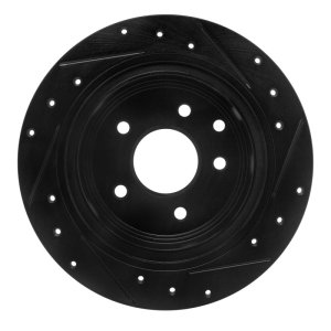 Nissan Juke Brake Rotor (1) - Rear Left - R1 Concepts - Drilled & Slotted - Black - `02-`25 Nissan Juke Brake Rotor (1) - Rear Left - R1 Concepts - Drilled & Slotted - Black - `02-`25